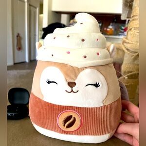 NWT reza the coffee squirrel squishmallow